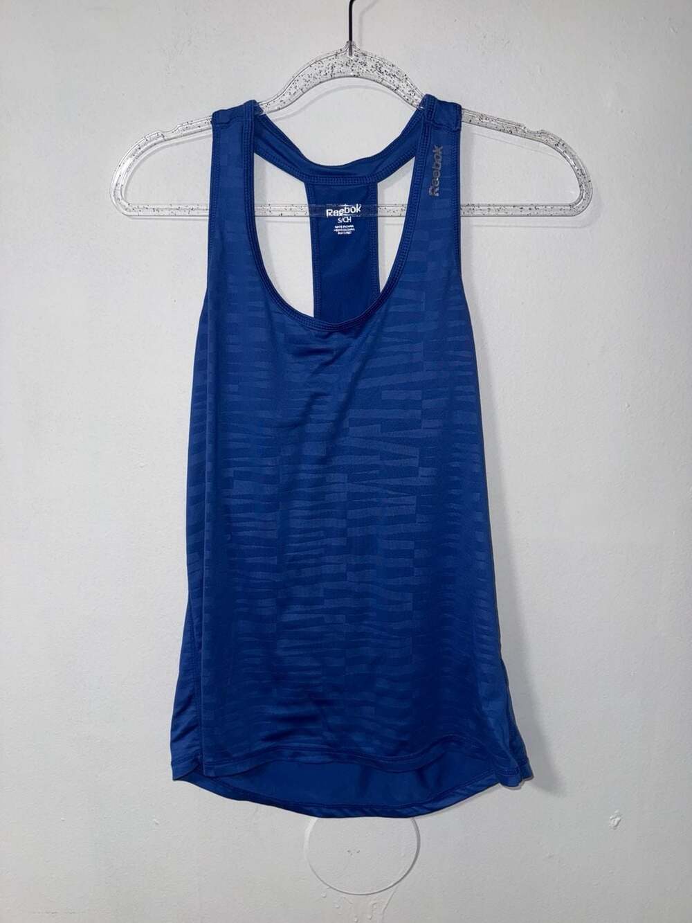 Reebok Blue Racerback Athletic Workout Tank Top Size S
